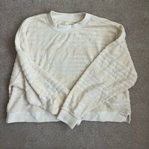 Billabong Cream and White Striped Top